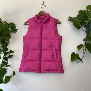 Lands' End Kids Pink Down Puffer Vest L14